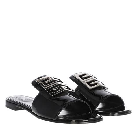 black givenchy slides|givenchy 4g flat mule sandals.